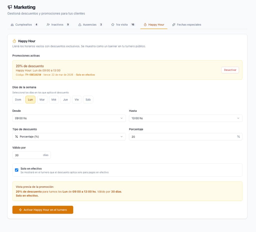 Happy Hour inteligente